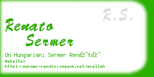 renato sermer business card